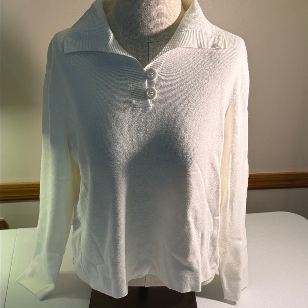 Talbots White Button Down Shirt